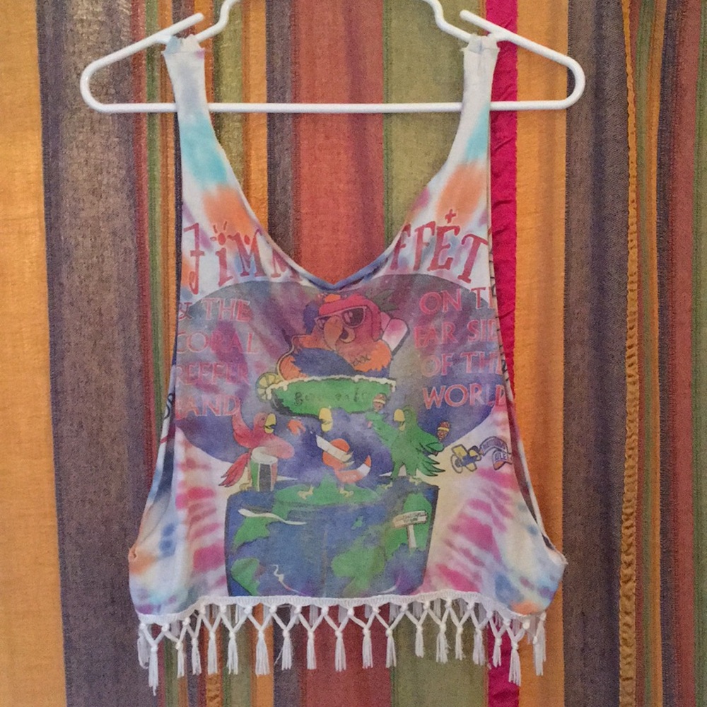 Jimmy Buffett parrot head custom crop
